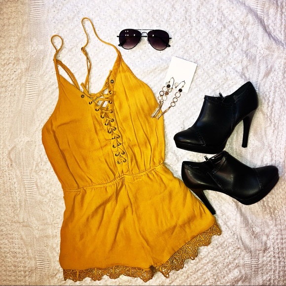 Mustard yellow Romper - Picture 1 of 1